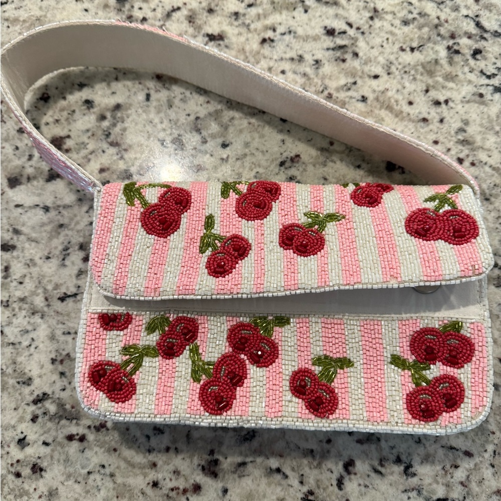 Cherry Beaded Handbag
